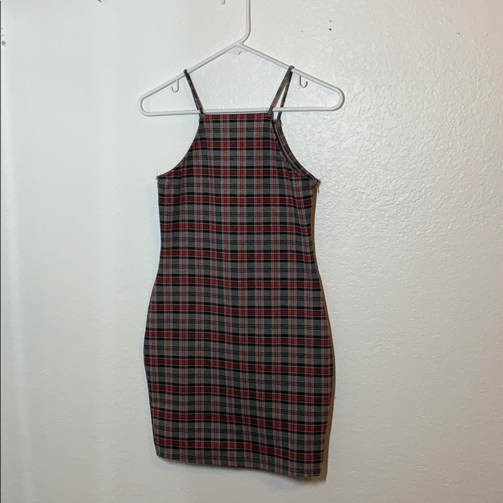 Plaid bodycon dress